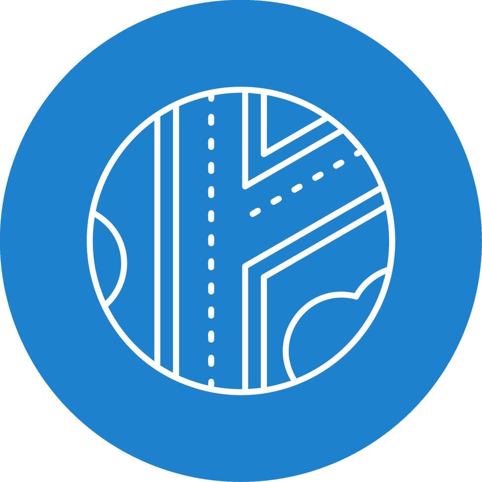 Road Linear Circle Multicolor Design Icon vector