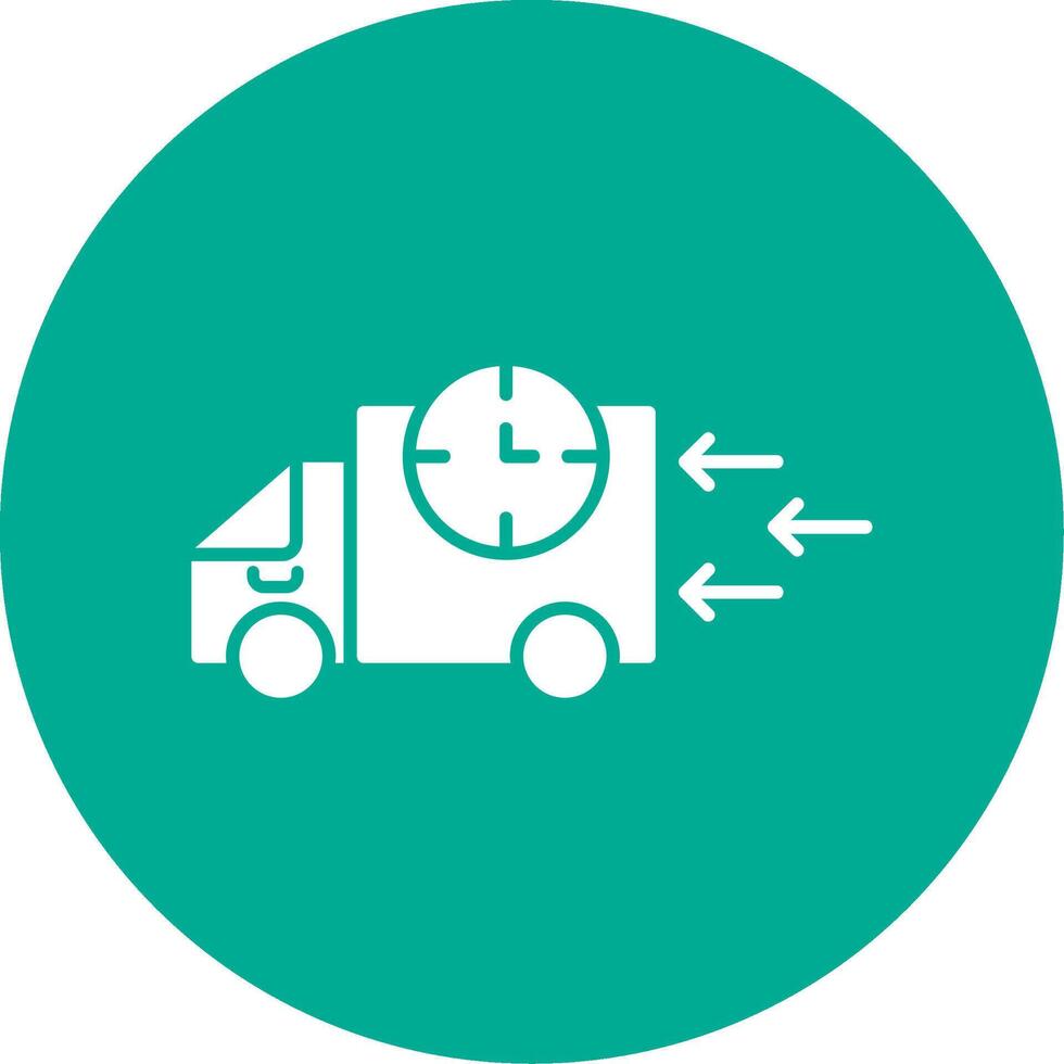Fast Delivery Glyph Circle Icon vector