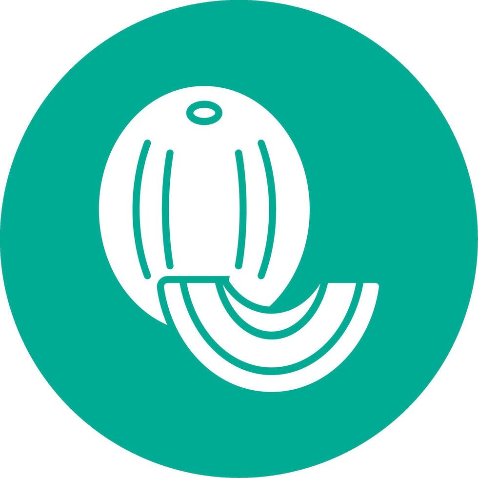 Honeydew melon Glyph Circle Icon vector
