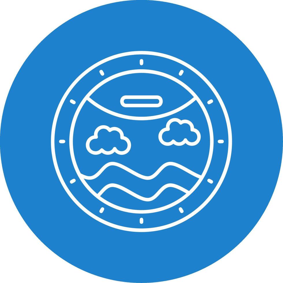 Porthole Linear Circle Multicolor Design Icon vector