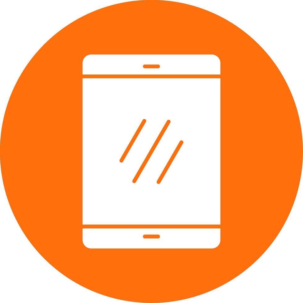 Smartphone Glyph Circle Icon vector