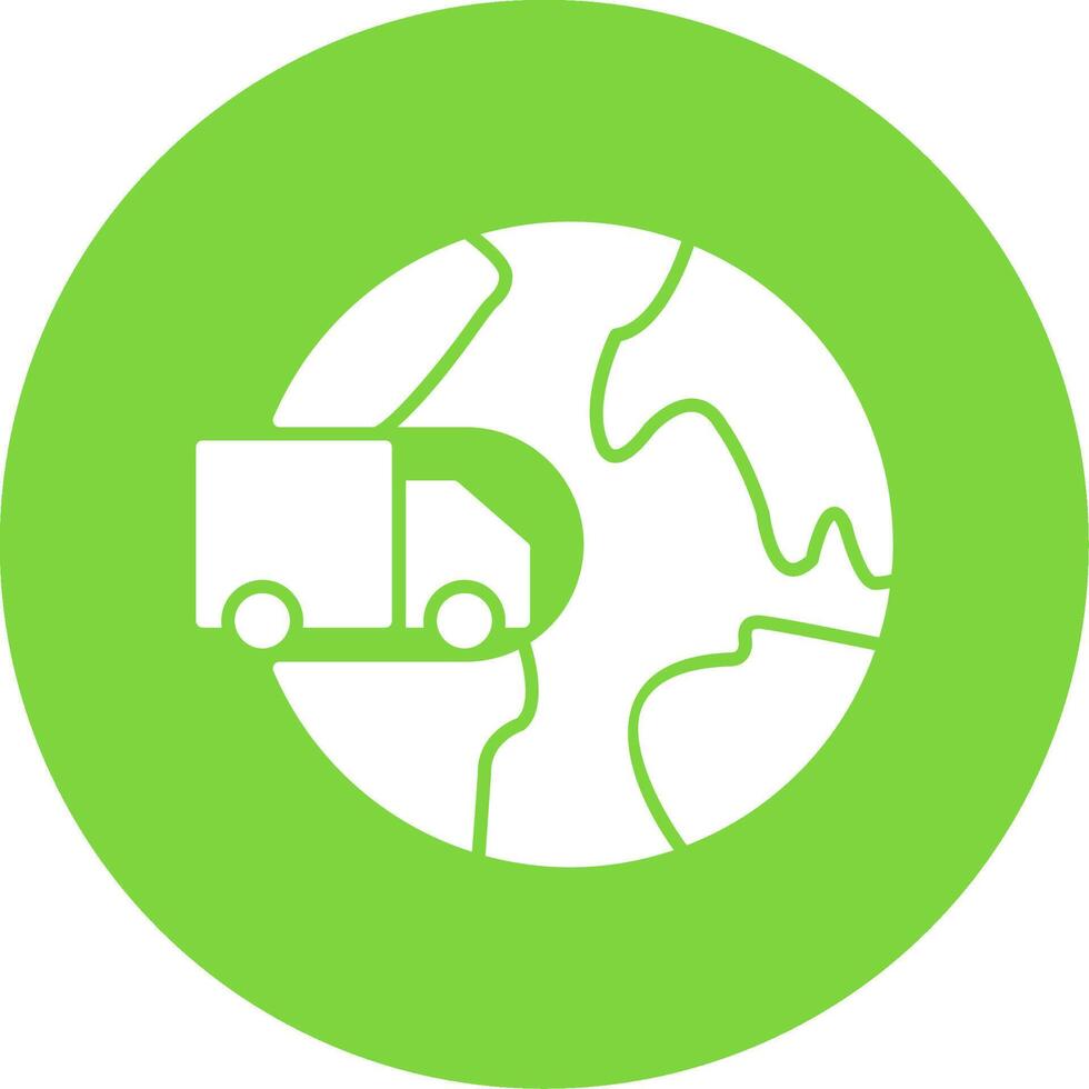 International Shipping Glyph Circle Icon vector