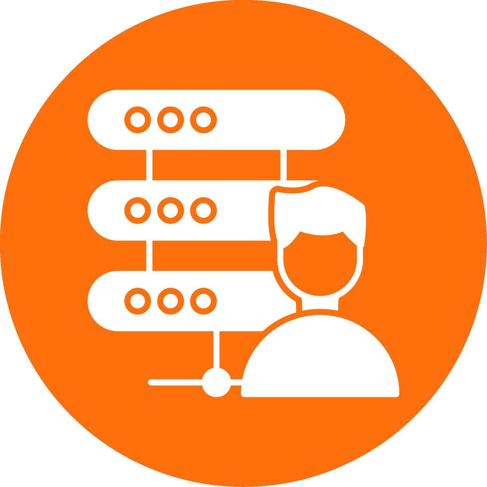 Data Scientist Glyph Circle Icon vector