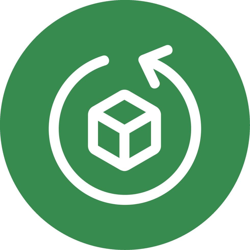 Rotate object Linear Circle Multicolor Design Icon vector