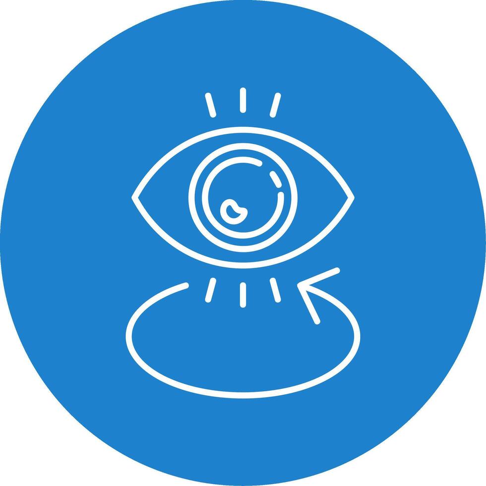 Eye Linear Circle Multicolor Design Icon vector