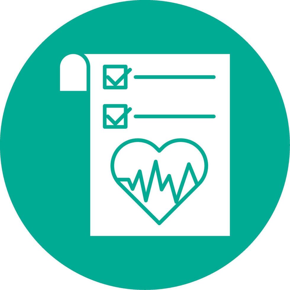 Health Graph Glyph Circle Icon vector
