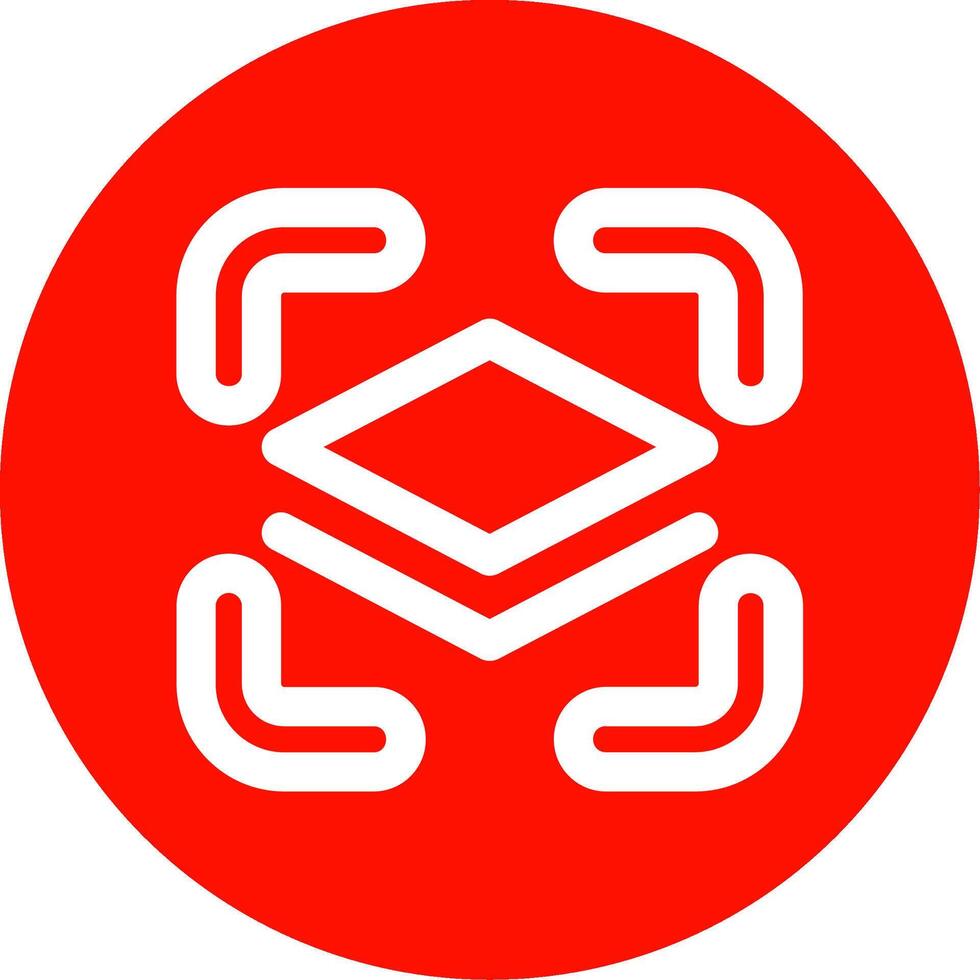 Show layer Linear Circle Multicolor Design Icon vector