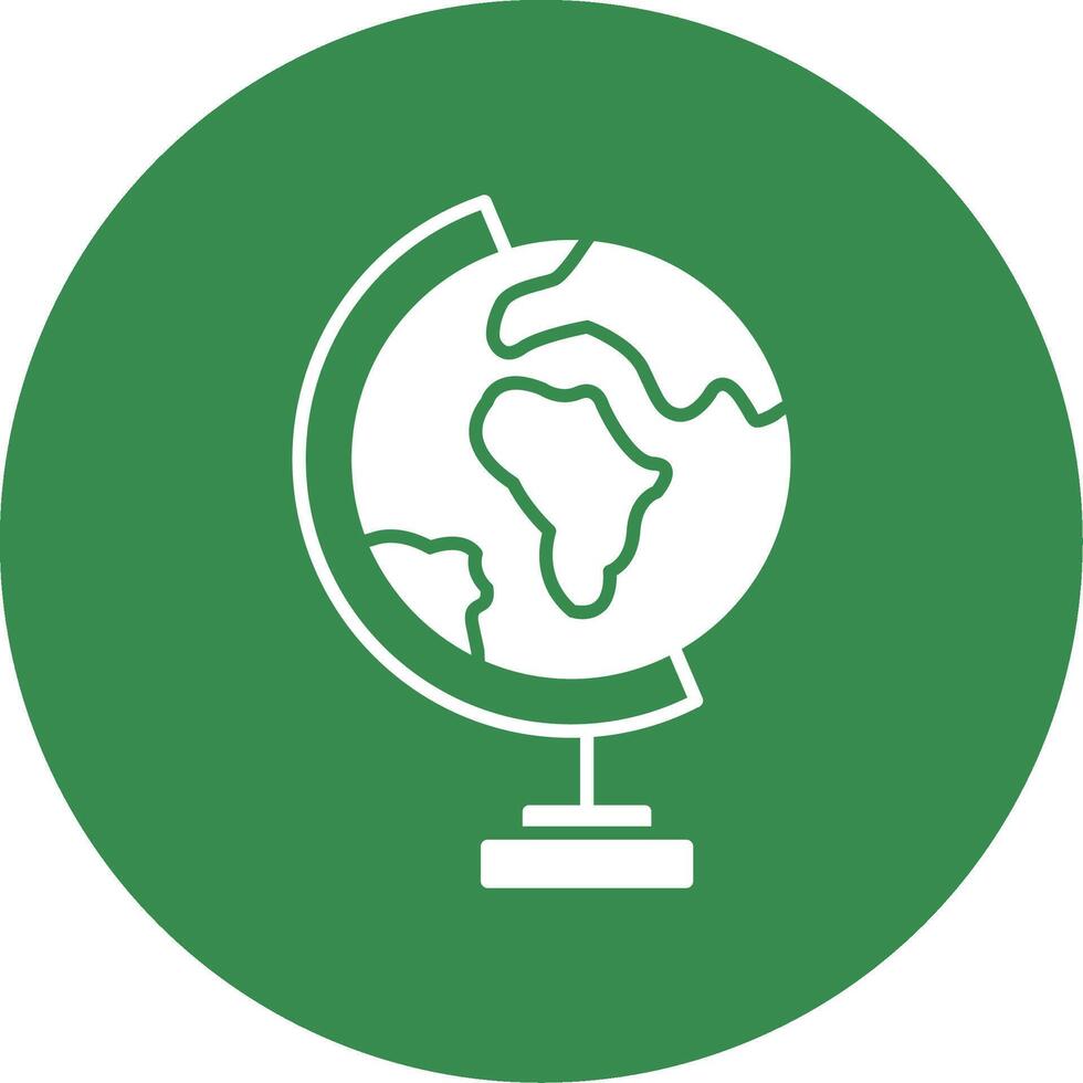 Geography Glyph Circle Icon vector