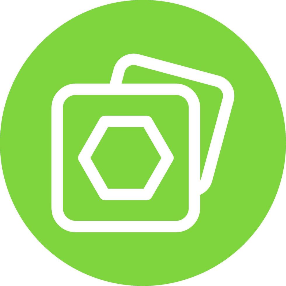 Polygon frame Linear Circle Multicolor Design Icon vector