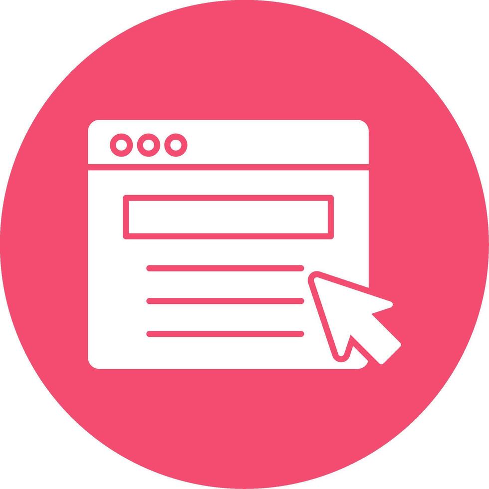Web Portal Glyph Circle Icon vector
