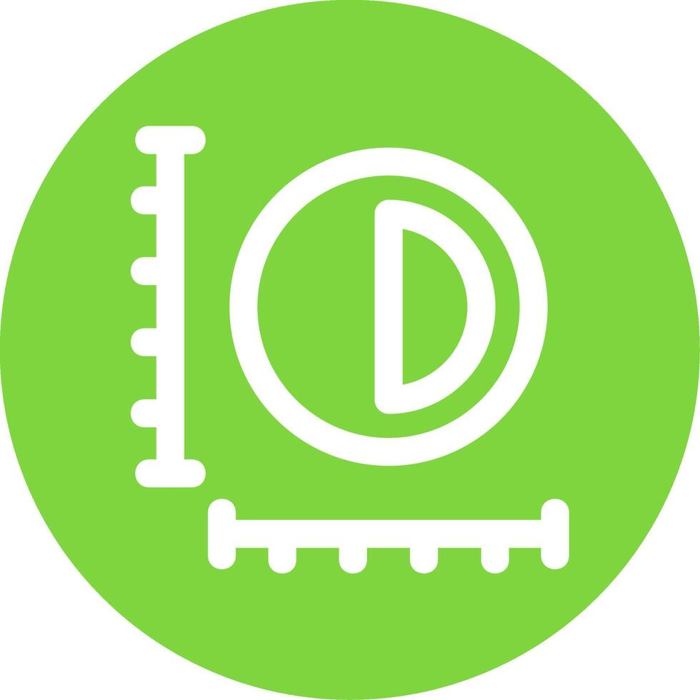 Sizing Linear Circle Multicolor Design Icon vector