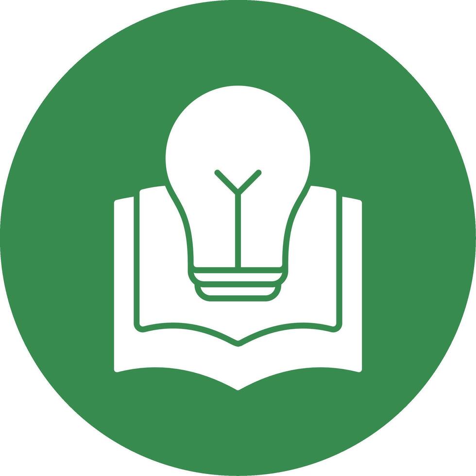 Knowledge Glyph Circle Icon vector