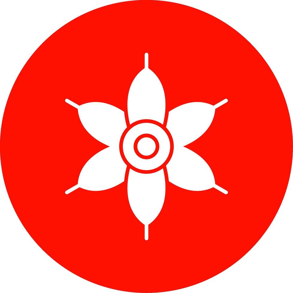 Lantana Glyph Circle Icon vector