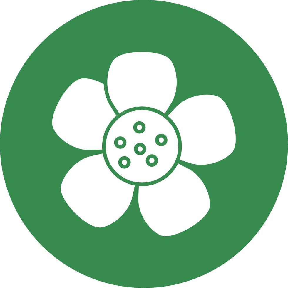 Nasturtium Glyph Circle Icon vector