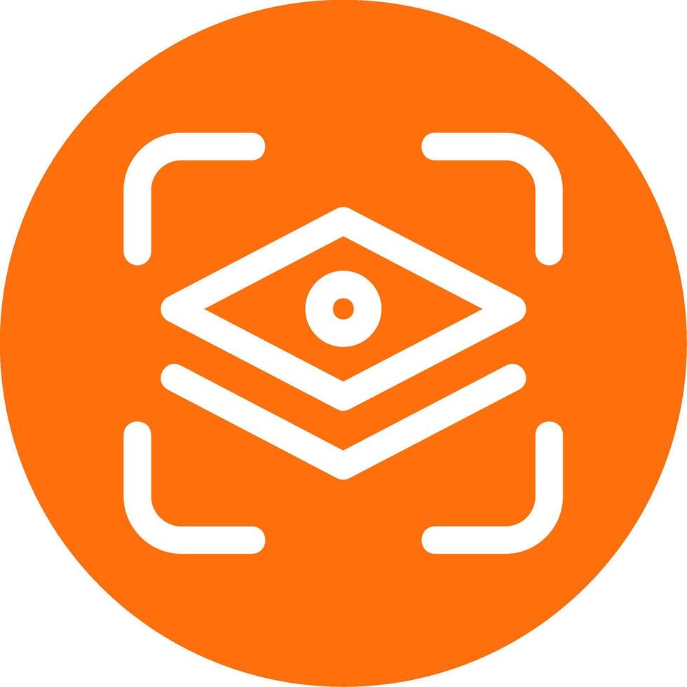 Layer mask Linear Circle Multicolor Design Icon vector