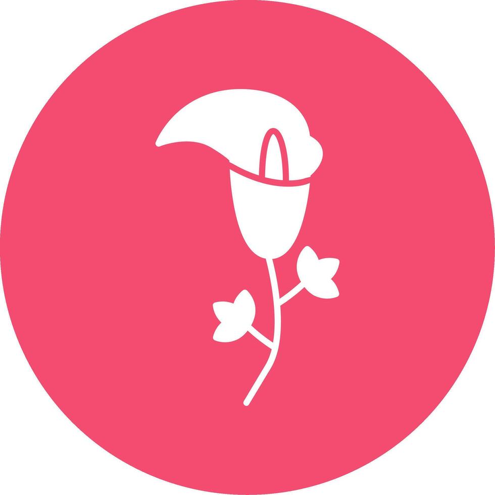Arum Glyph Circle Icon vector