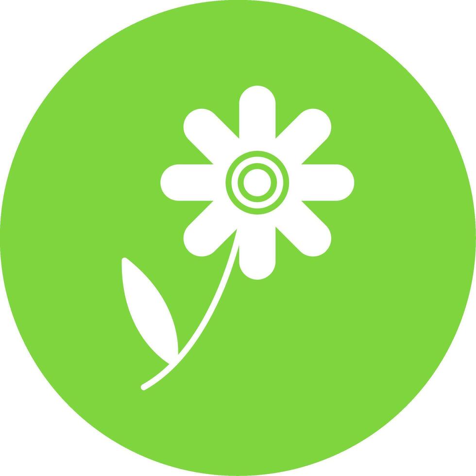 Chamomile Glyph Circle Icon vector