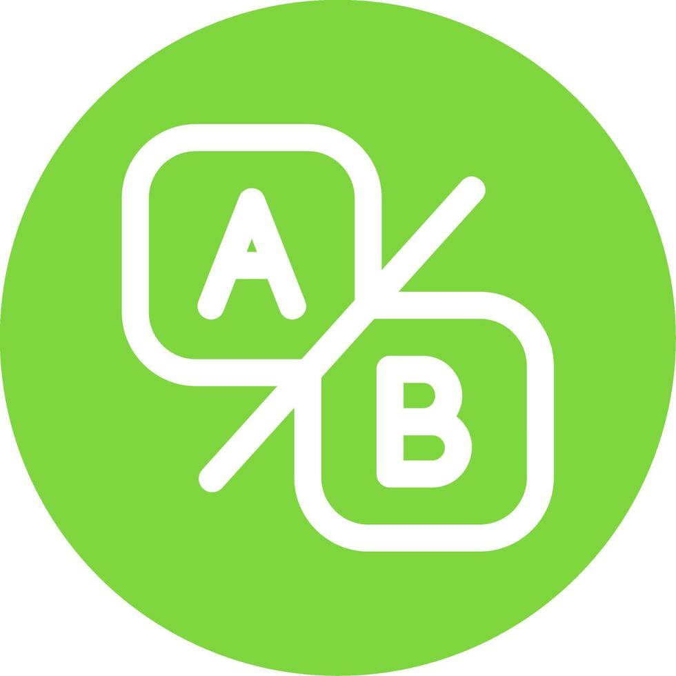 Compare ab Linear Circle Multicolor Design Icon vector