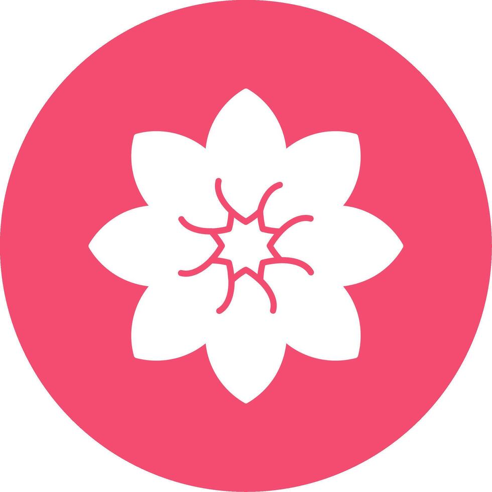 Amaryllis Glyph Circle Icon vector