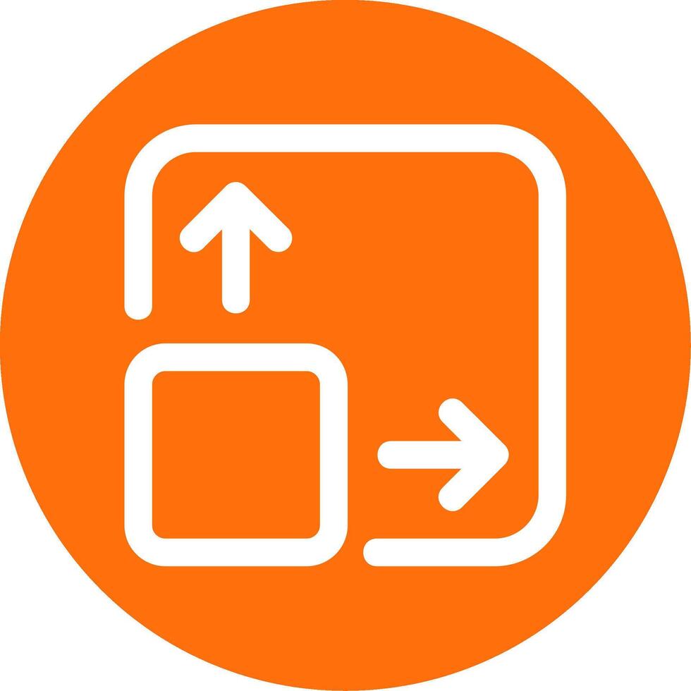 Expand Linear Circle Multicolor Design Icon vector