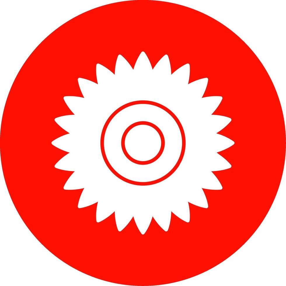 Dahlia Glyph Circle Icon vector