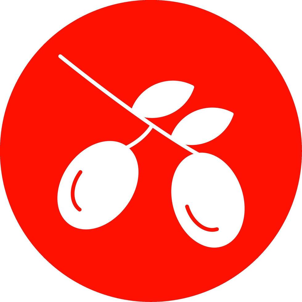 Olive Glyph Circle Icon vector
