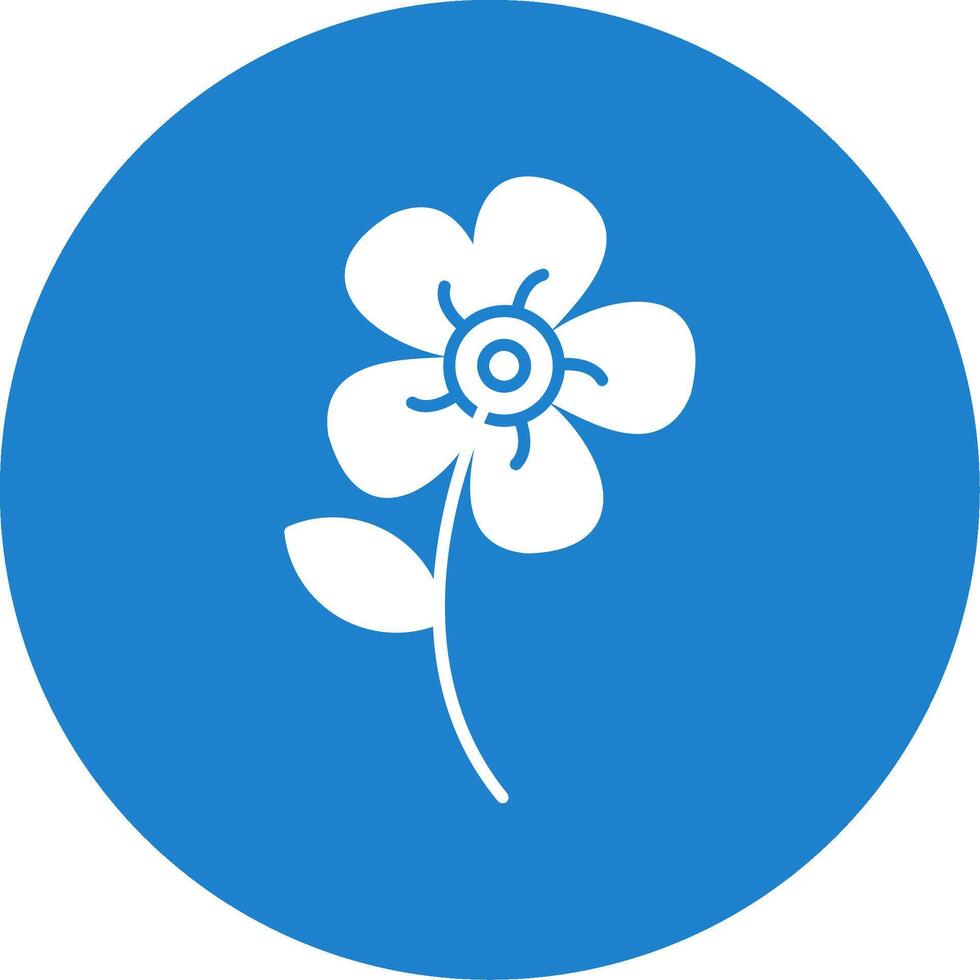 Melastome Glyph Circle Icon vector
