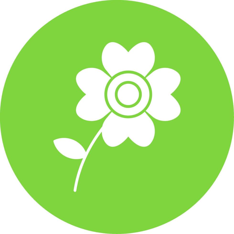 Geranium Glyph Circle Icon vector