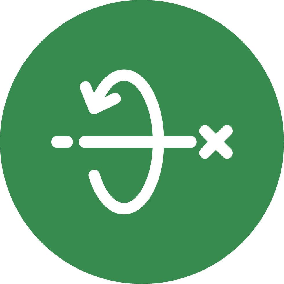 3d totate x axis Linear Circle Multicolor Design Icon vector