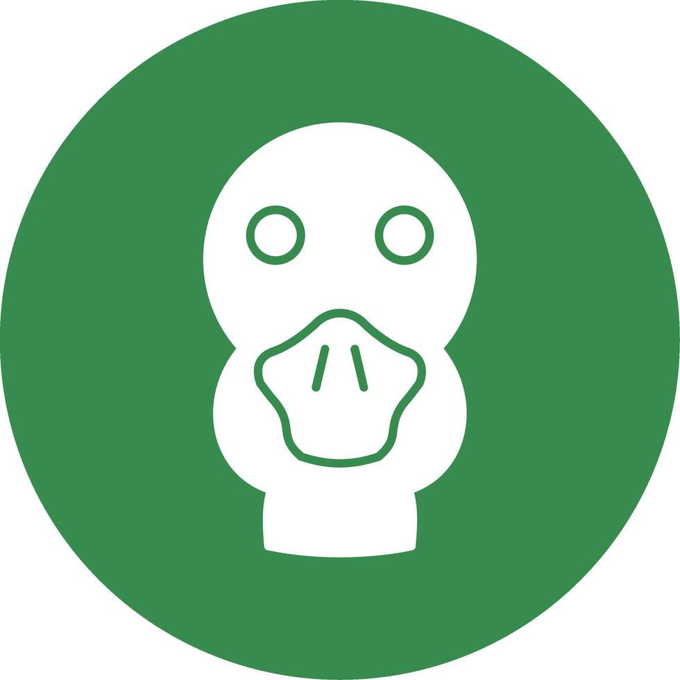Duck Glyph Circle Icon vector