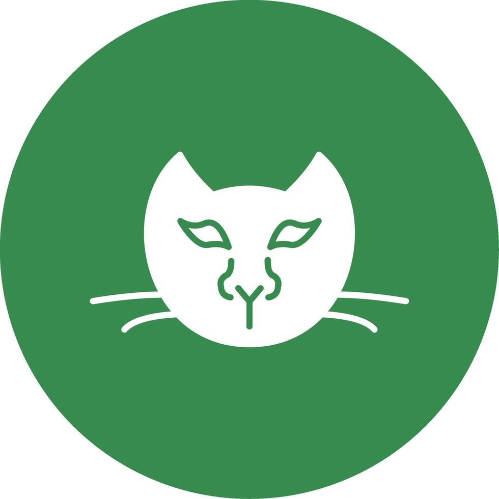 gato glifo circulo icono vector