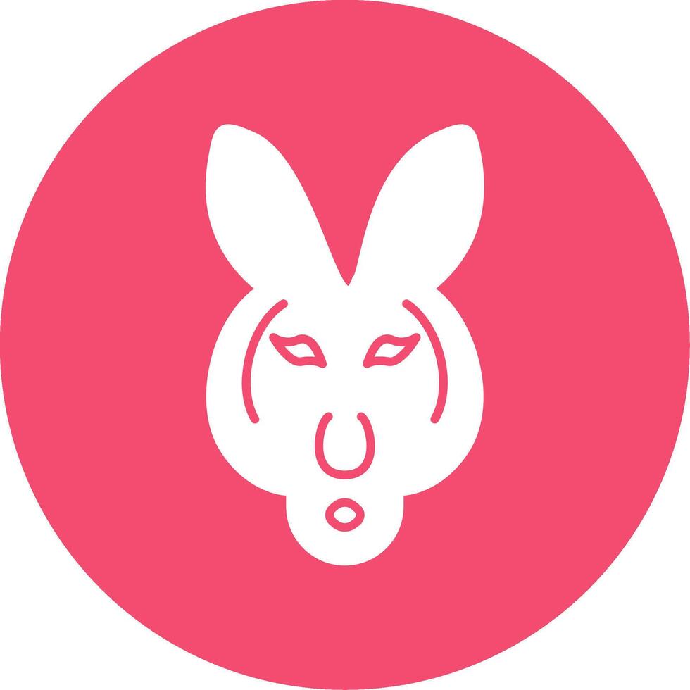 Kangaroo Glyph Circle Icon vector