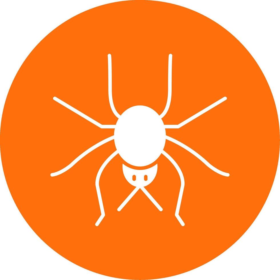 Spider Glyph Circle Icon vector