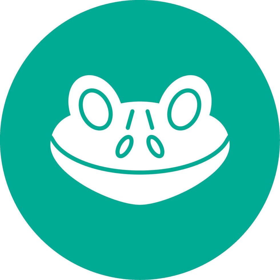 Frog Glyph Circle Icon vector