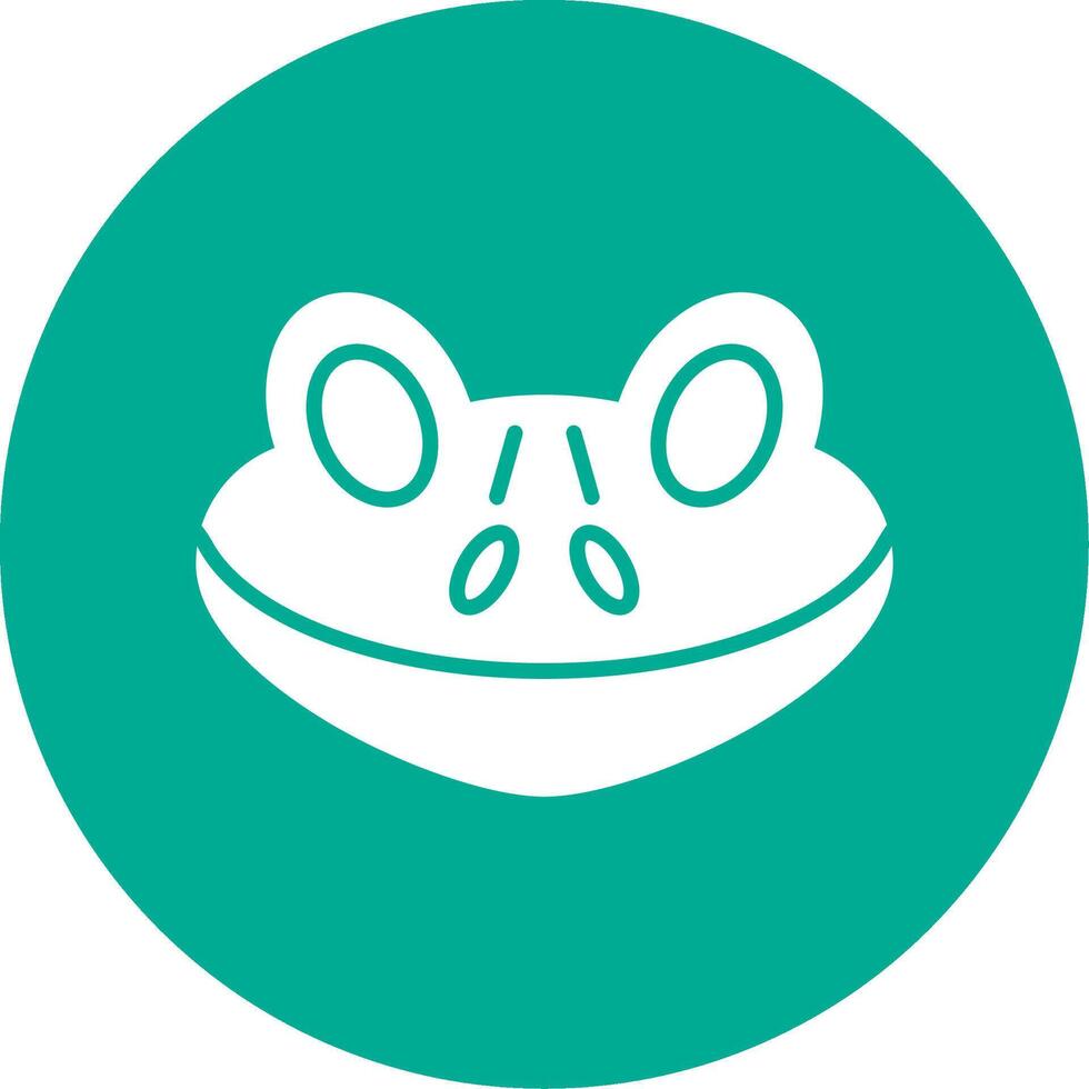 Frog Glyph Circle Icon vector