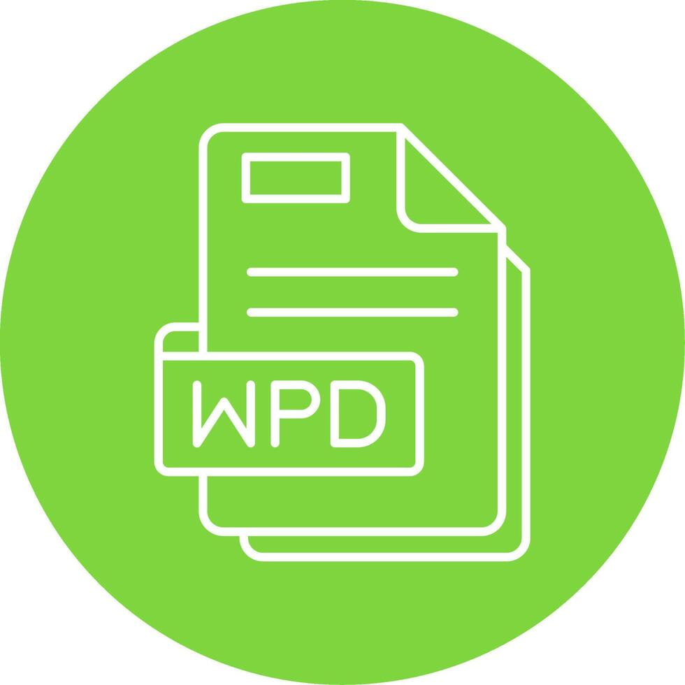 Wpd Linear Circle Multicolor Design Icon vector