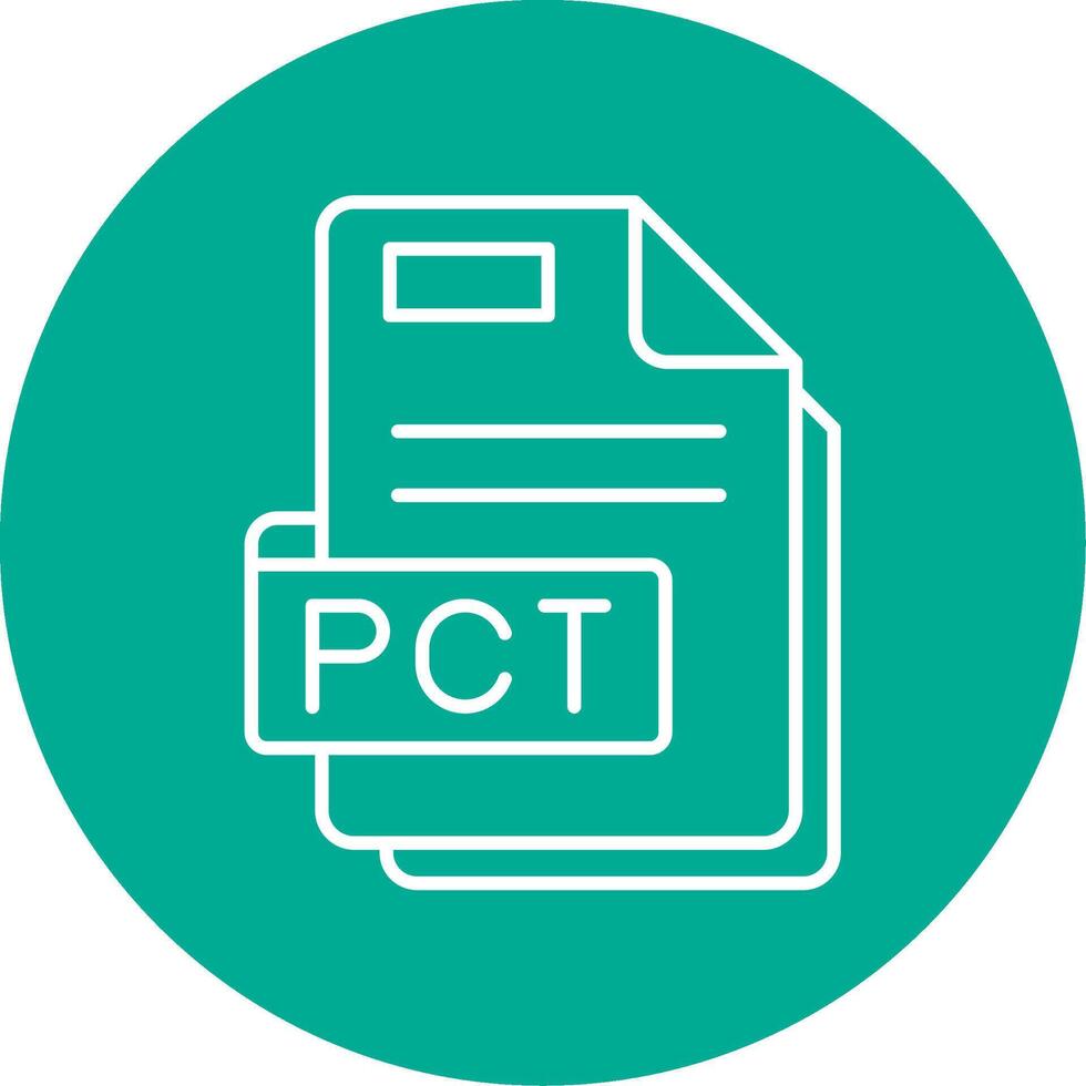 Pct Linear Circle Multicolor Design Icon vector