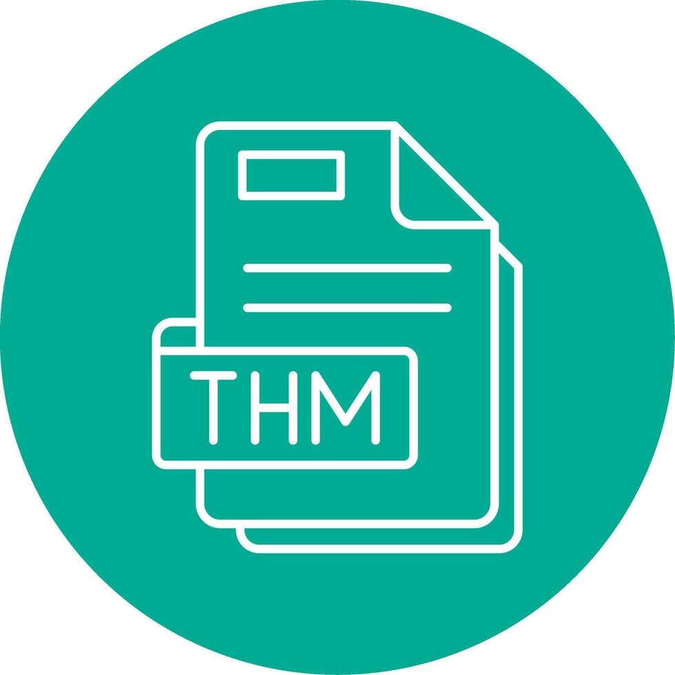 Thm Linear Circle Multicolor Design Icon vector