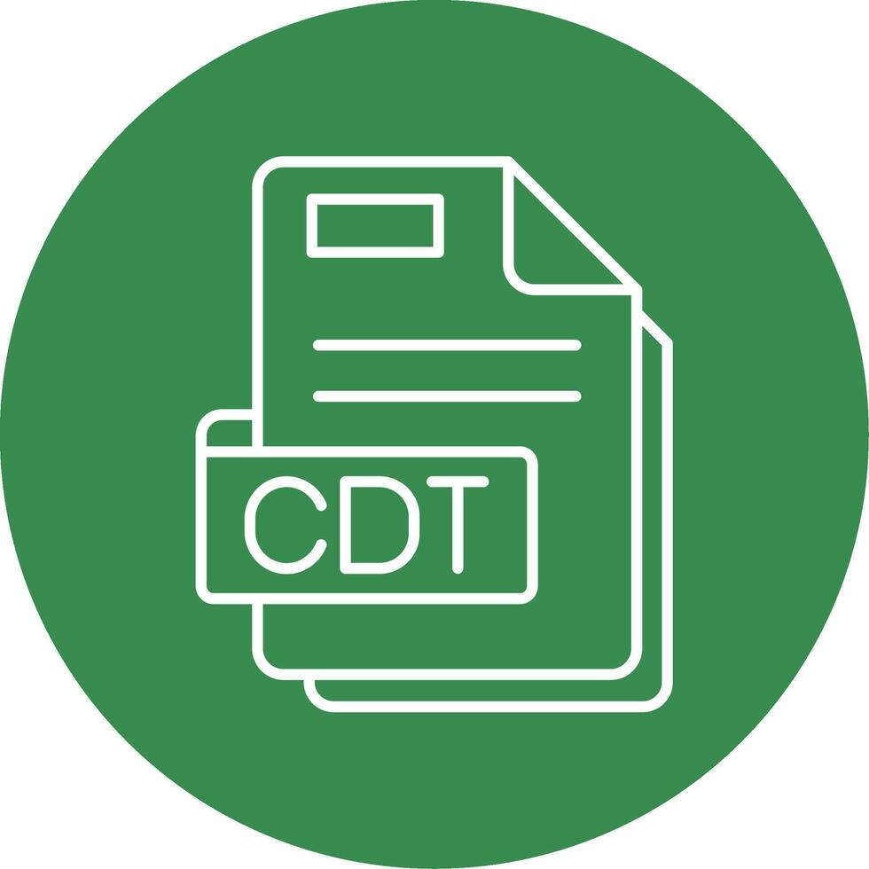 Cdt Linear Circle Multicolor Design Icon vector
