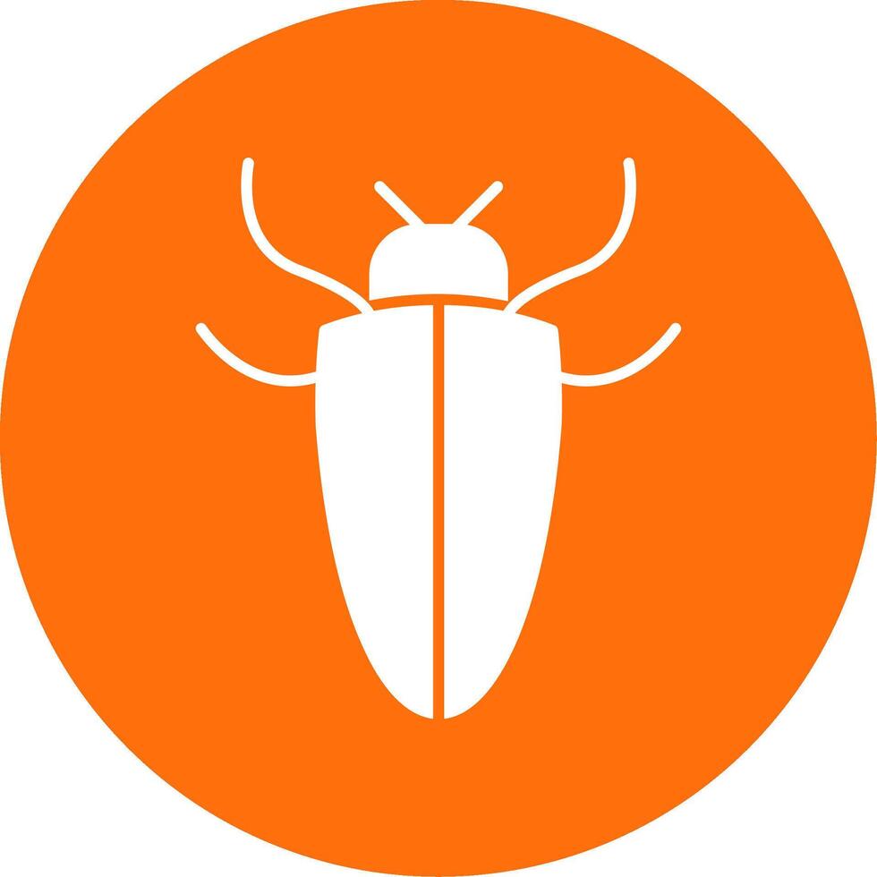 insecto glifo circulo icono vector