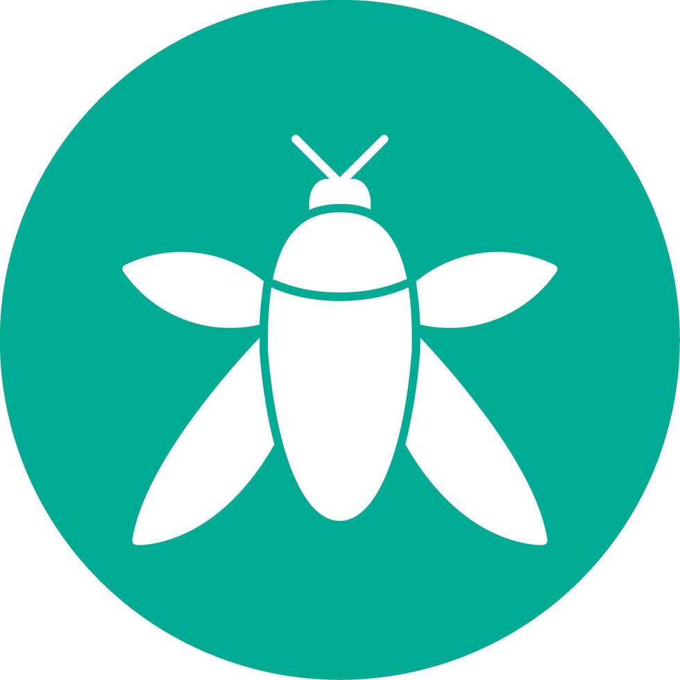 Insect Glyph Circle Icon vector