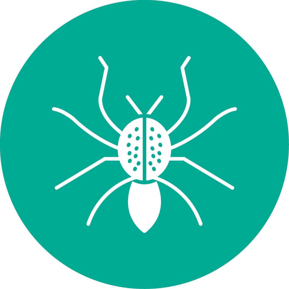 Spider Glyph Circle Icon vector