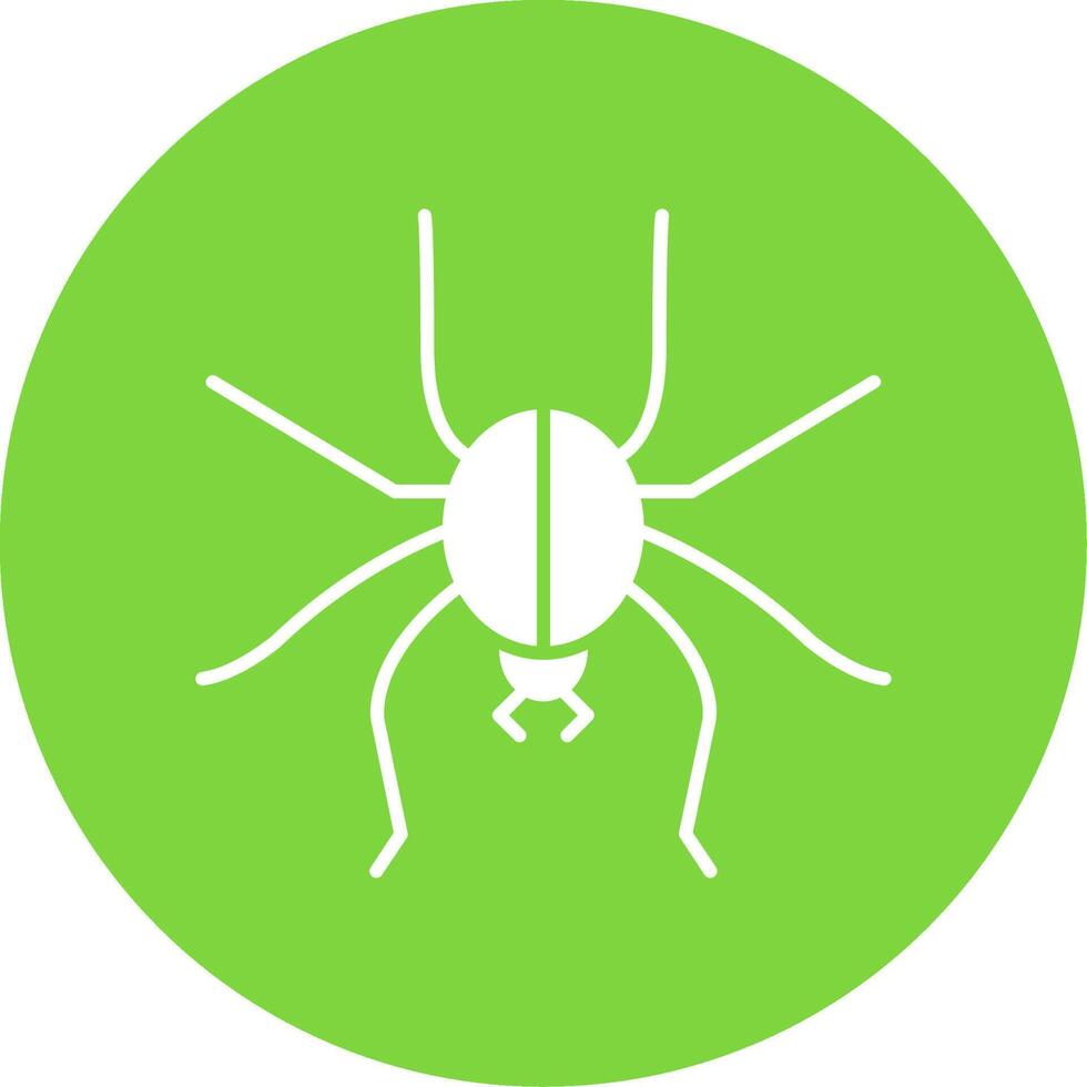 Spider Glyph Circle Icon vector