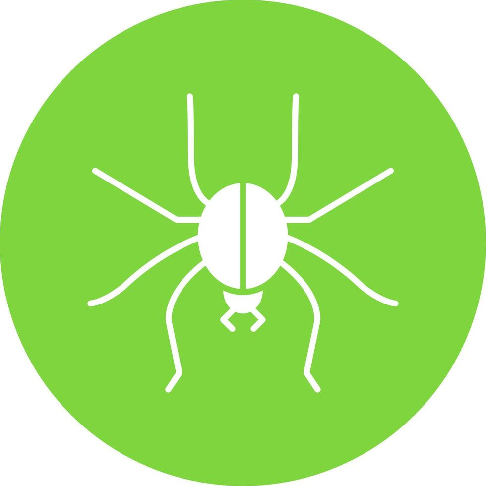 Spider Glyph Circle Icon vector