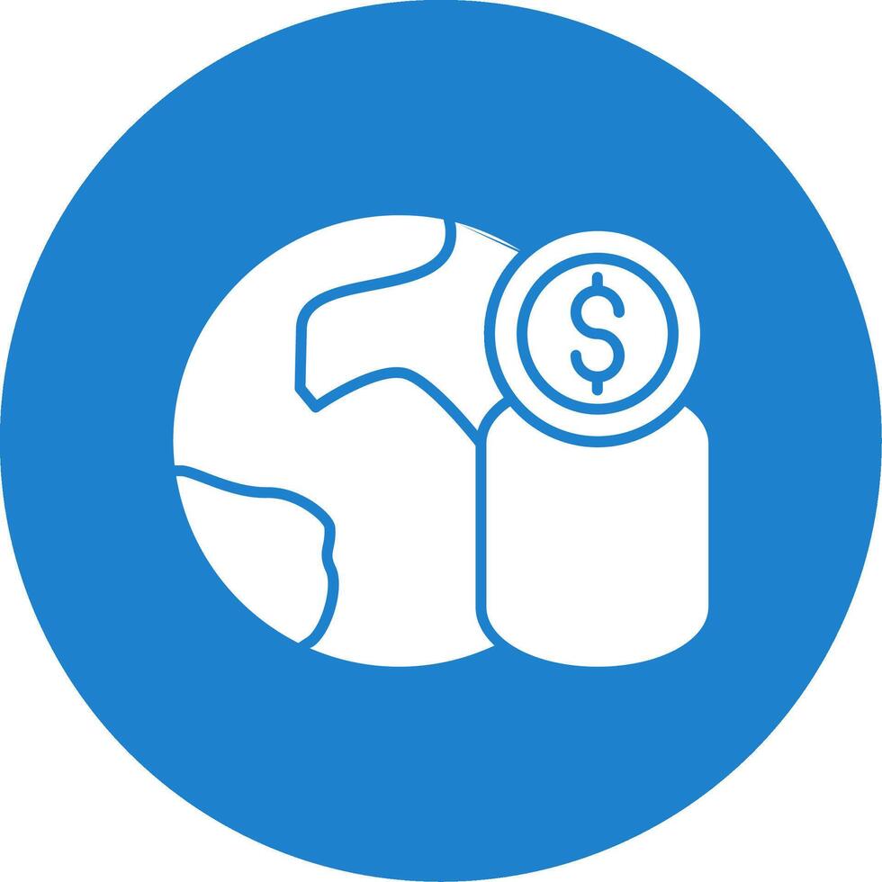 Economy Glyph Circle Icon vector