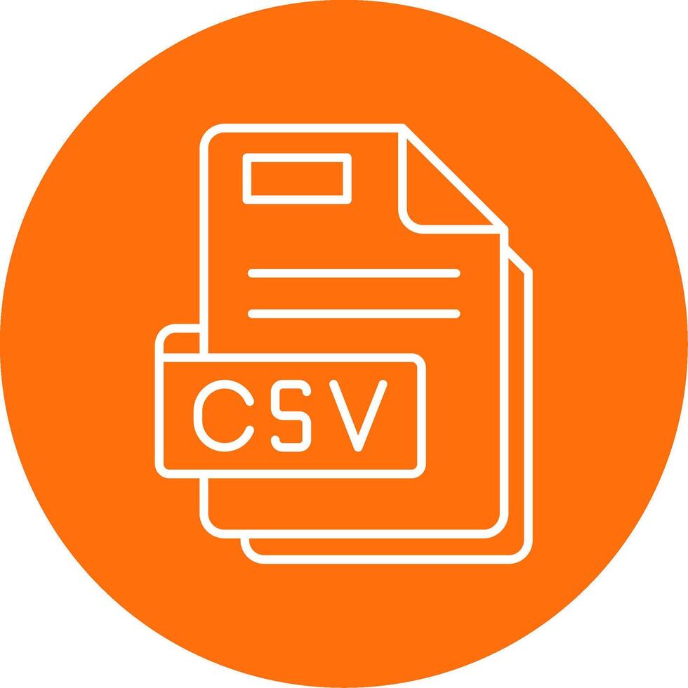 Csv Linear Circle Multicolor Design Icon vector