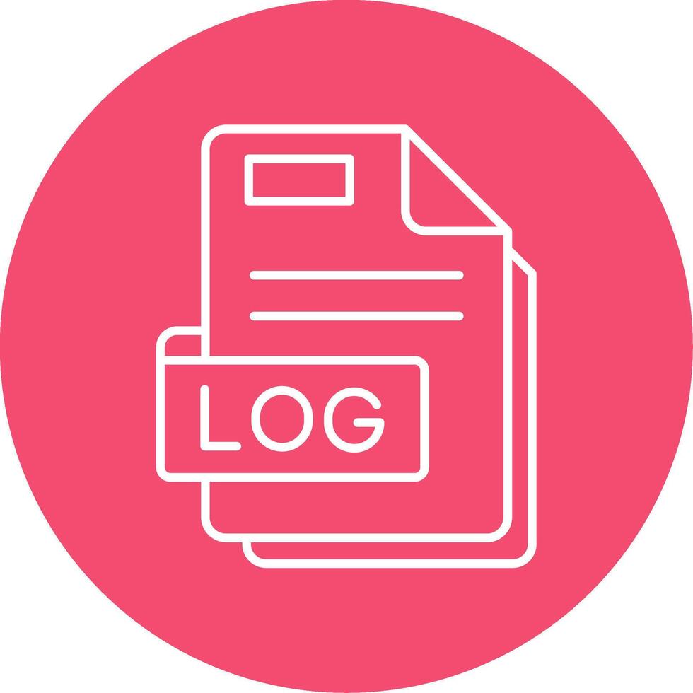 Log Linear Circle Multicolor Design Icon vector