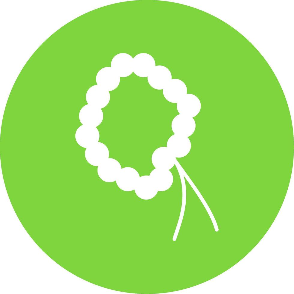 Rosary Glyph Circle Icon vector