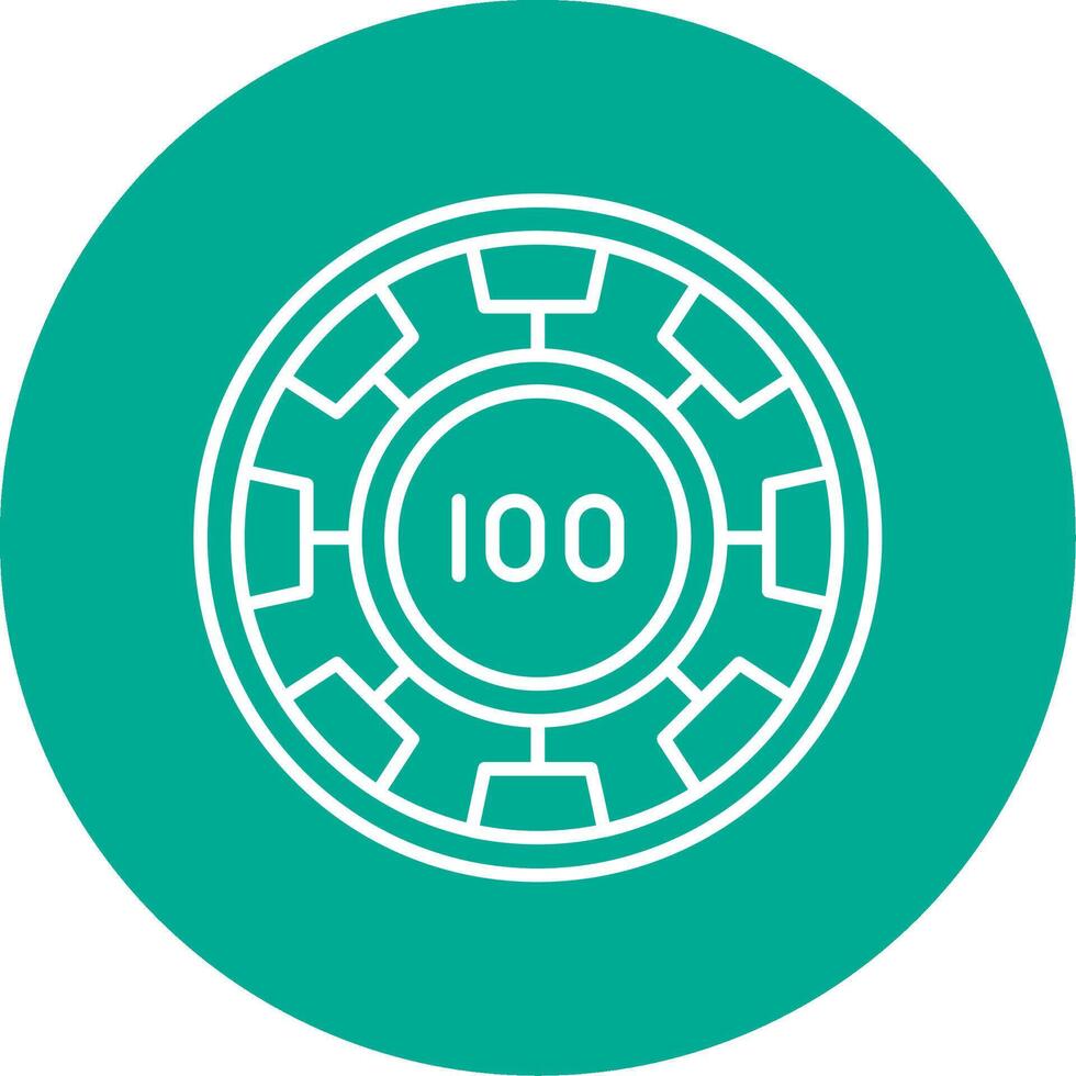 Chip Linear Circle Multicolor Design Icon vector