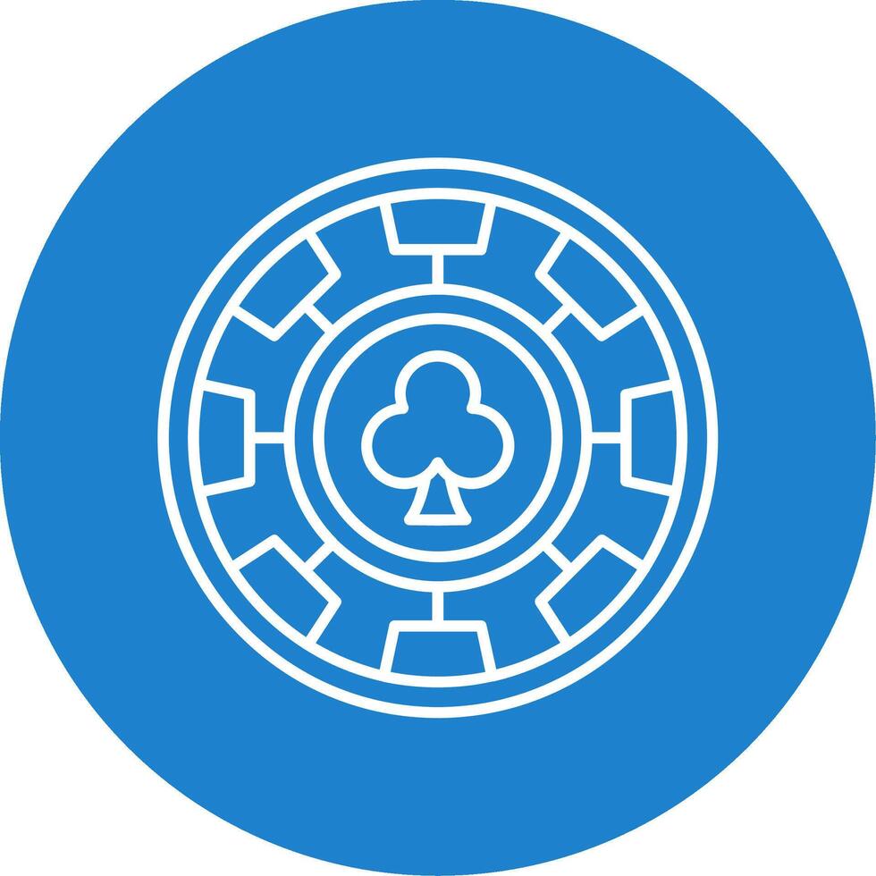 Chip Linear Circle Multicolor Design Icon vector